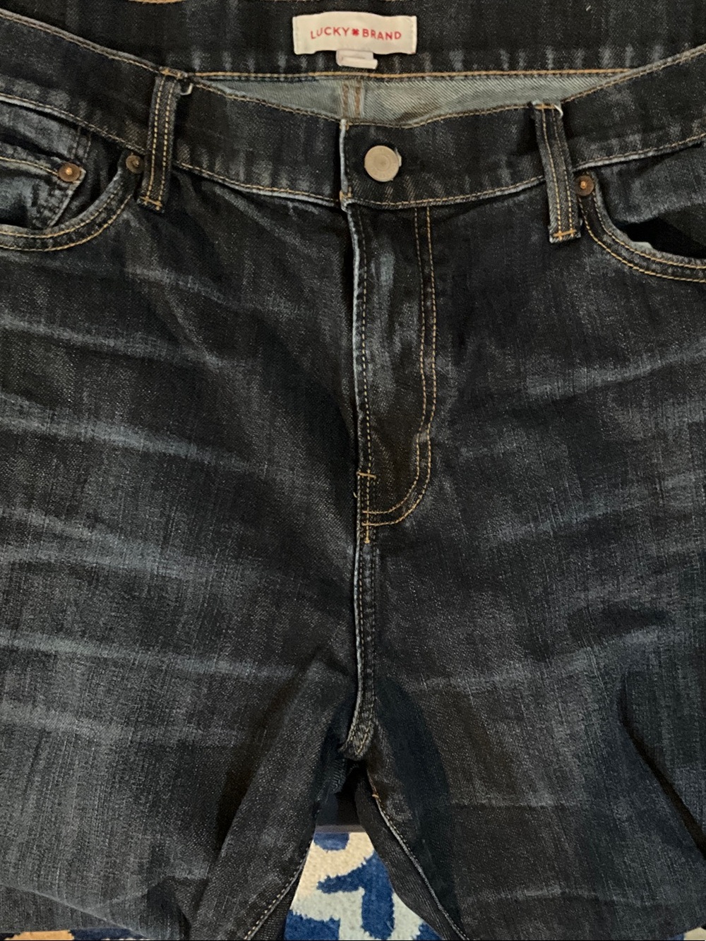 Lucky Brand Men's Indigo Washed Relaxed Jeans straight leg